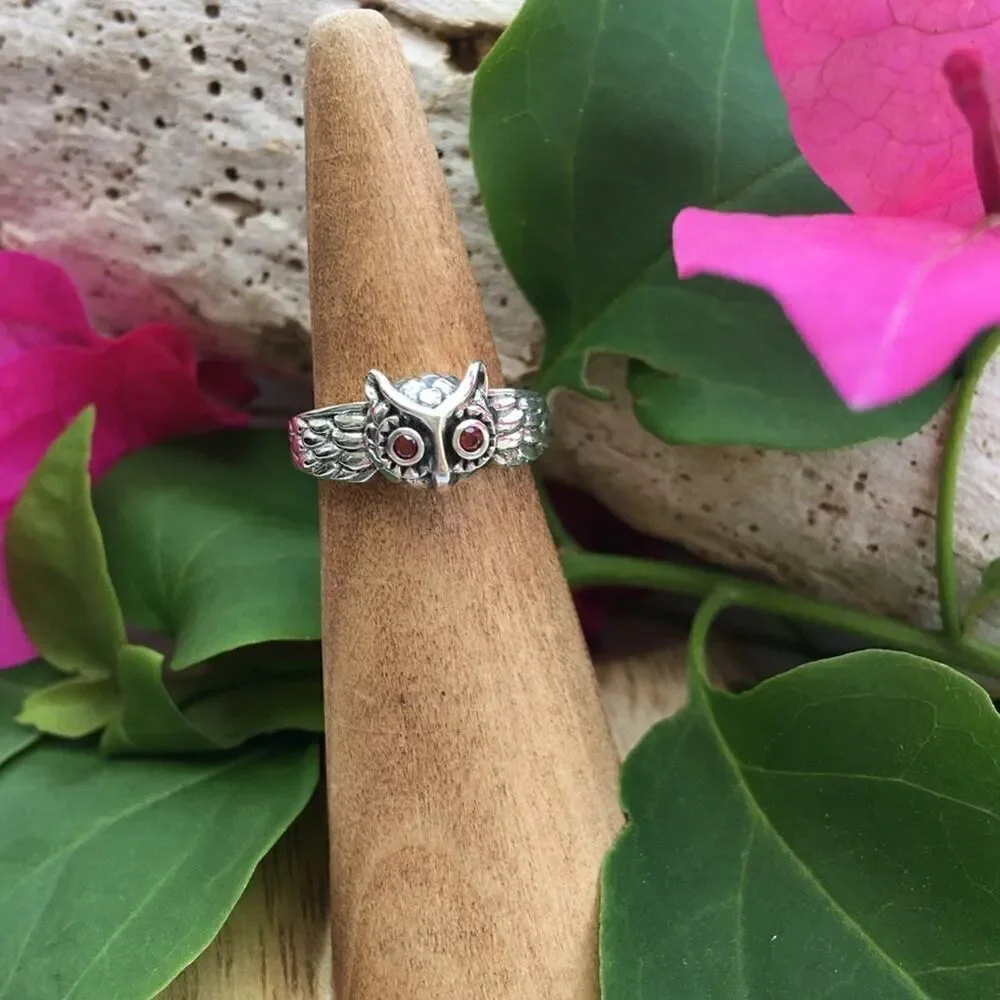 Owl CZ Sterling Silver Toe Ring